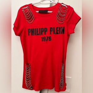 Philipp Plein Authentic Chain Detail T-Shirt. Limited Edition. Size small.